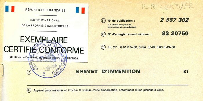 Brevet d'invention du 22 décembre 1983 - France