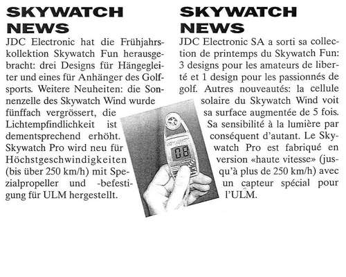 1992 Swiss Glider Skywatch News