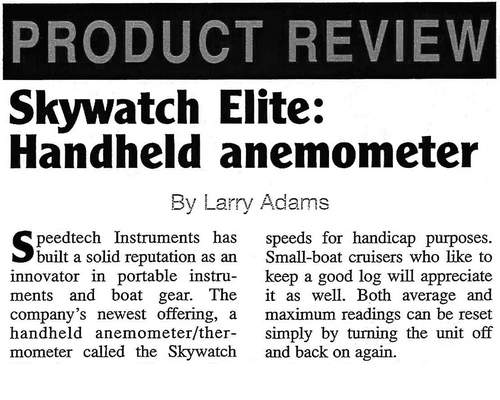 1998 Skywatch Elite Handheld anemometer